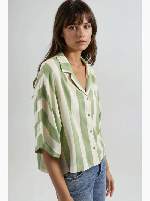Camicia a righe relaxed fit con abbottonatura busem - Kiabi