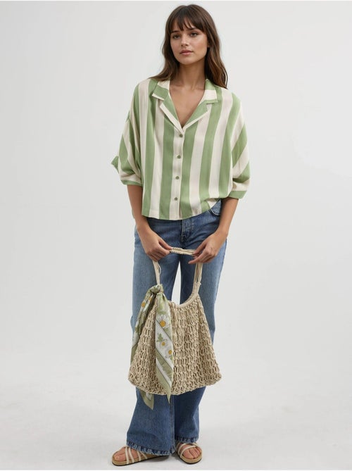 Camicia a righe relaxed fit con abbottonatura busem - Kiabi
