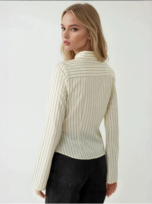 Camicia a righe slim fit hiccup - Kiabi Camicia a righe slim fit hiccup - Kiabi