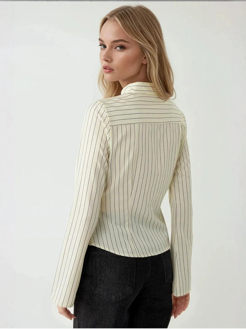 Camicia a righe slim fit hiccup Giallo limone - Kiabi