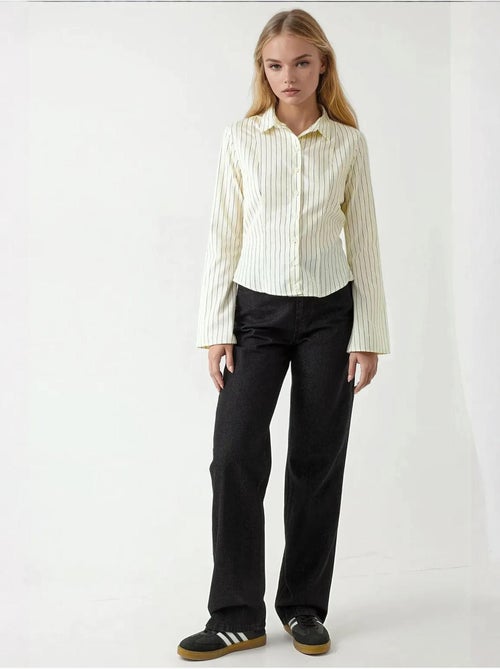 Camicia a righe slim fit hiccup - Kiabi Camicia a righe slim fit hiccup - Kiabi