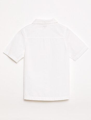 Camicia a tinta unita a maniche corte