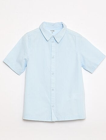 Camicia a tinta unita a maniche corte