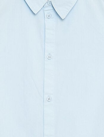 Camicia a tinta unita a maniche corte