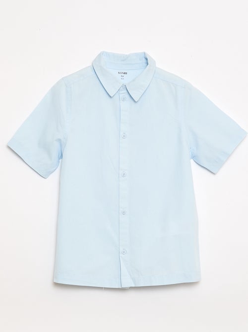 Camicia a tinta unita a maniche corte - Kiabi Camicia a tinta unita a maniche corte - Kiabi