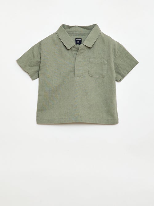 Camicia a tinta unita a maniche corte - Kiabi