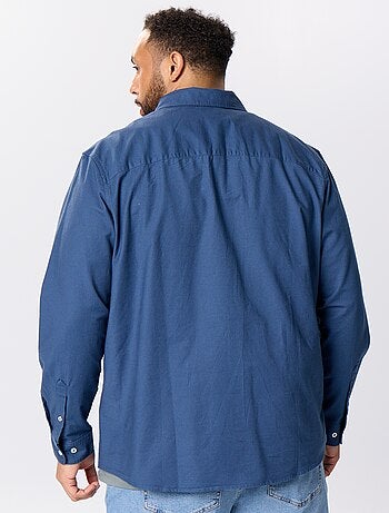 Camicia a tinta unita a maniche lunghe