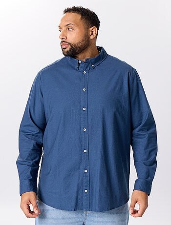 Camicia a tinta unita a maniche lunghe