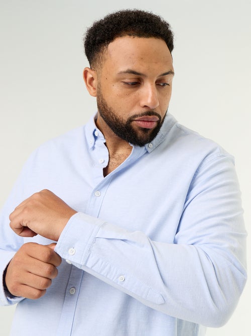 Camicia a tinta unita a maniche lunghe - Kiabi Camicia a tinta unita a maniche lunghe - Kiabi