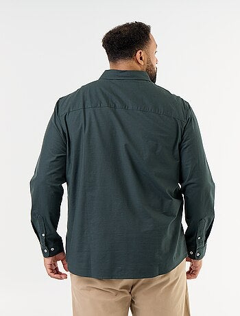 Camicia a tinta unita a maniche lunghe