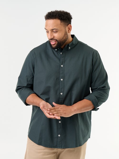 Camicia a tinta unita a maniche lunghe - Kiabi Camicia a tinta unita a maniche lunghe - Kiabi