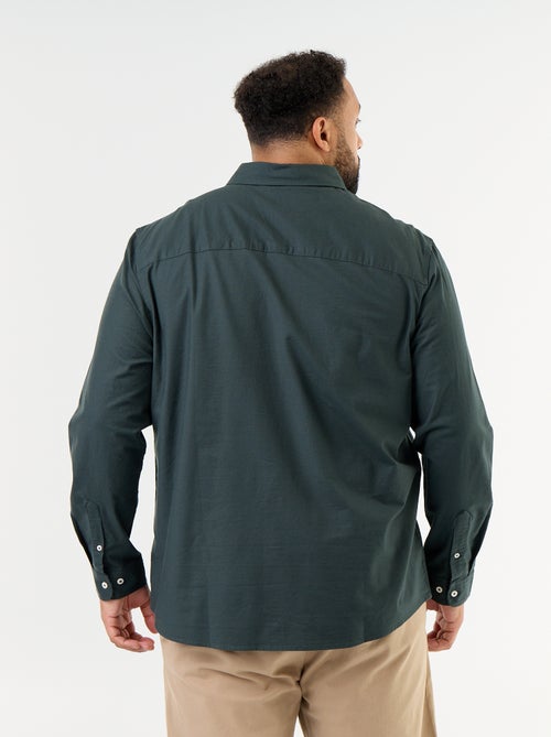 Camicia a tinta unita a maniche lunghe - Kiabi Camicia a tinta unita a maniche lunghe - Kiabi