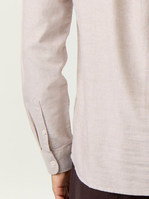 Camicia a tinta unita con colletto alla coreana - Kiabi
