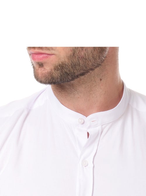 Camicia  a tinta unita con collo alla coreana - Kiabi