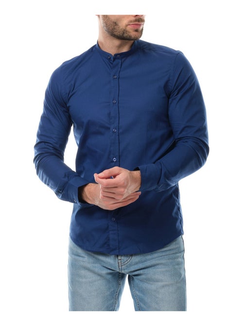 Camicia  a tinta unita con collo alla coreana - Kiabi