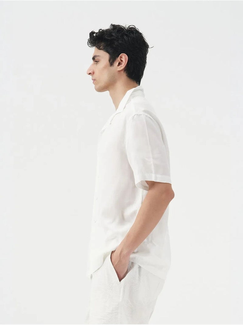Camicia abbottonata a maniche corte giesto Bianco - Kiabi