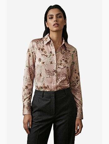 Camicia abbottonata a maniche lunghe con stampa floreale my fashion