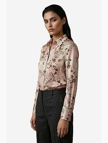 Camicia abbottonata a maniche lunghe con stampa floreale my fashion