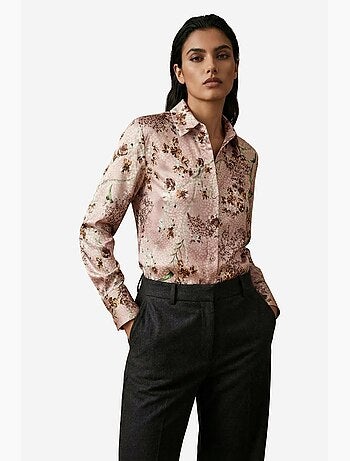Camicia abbottonata a maniche lunghe con stampa floreale my fashion