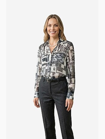 Camicia abbottonata con motivo geometrico my fashion