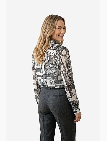 Camicia abbottonata con motivo geometrico my fashion