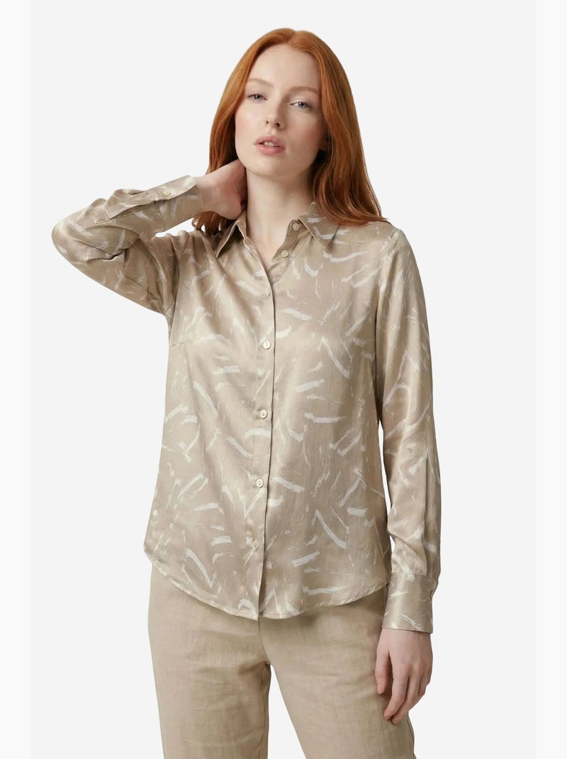 Camicia abbottonata con stampa astratta my fashion Crema - Kiabi