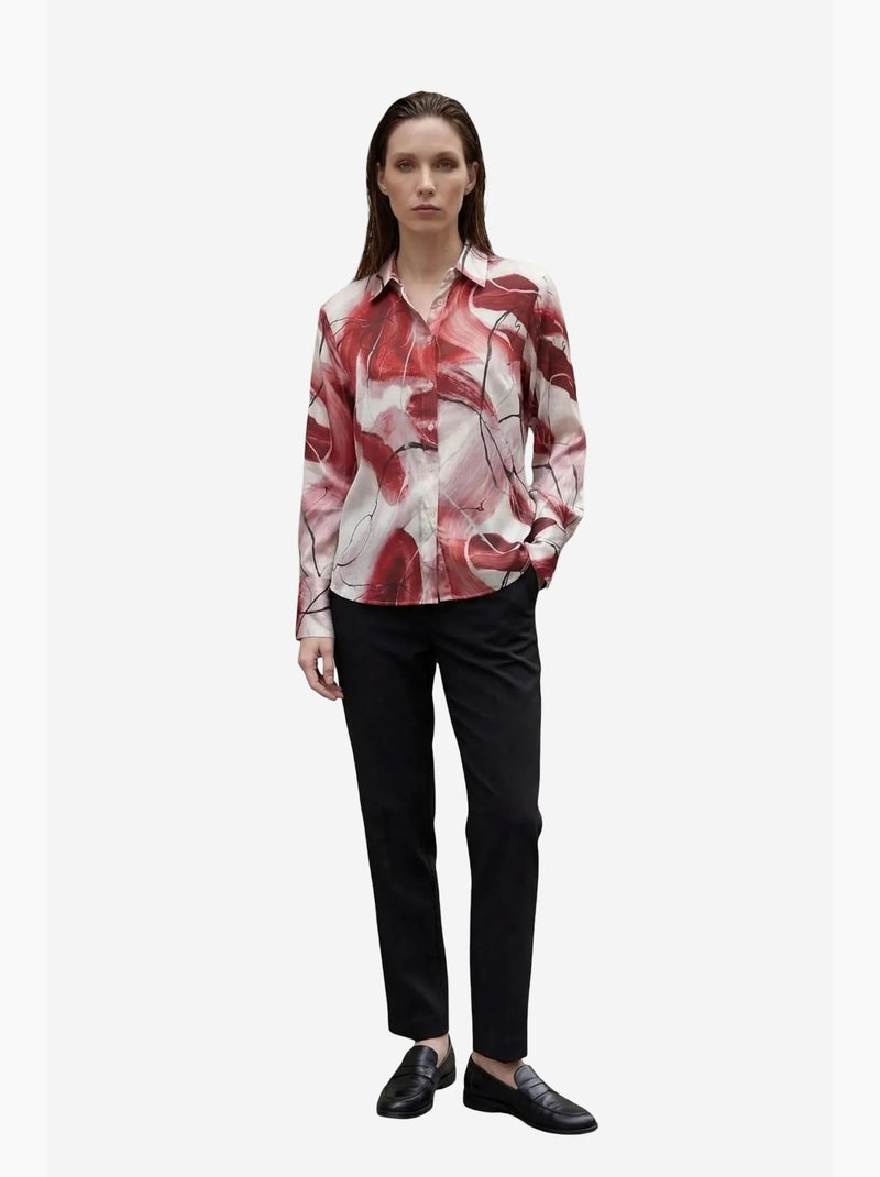 Camicia abbottonata con stampa astratta my fashion Rosso bordeaux - Kiabi