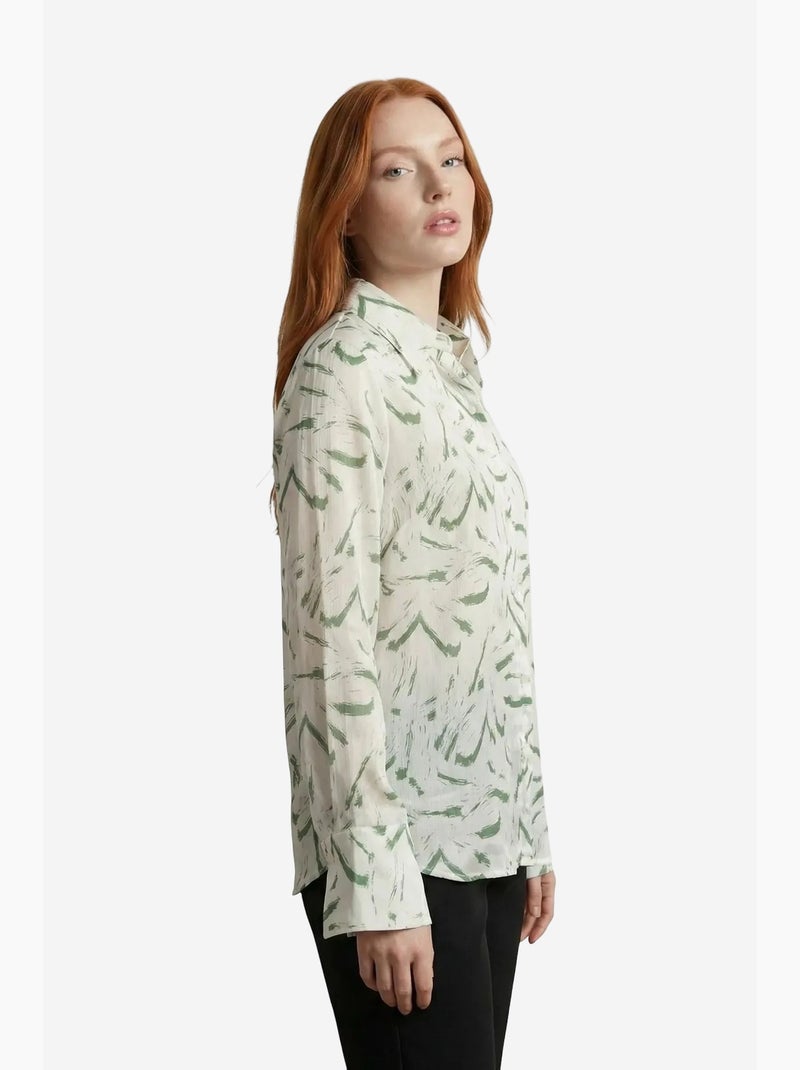 Camicia abbottonata con stampa astratta my fashion Verde - Kiabi