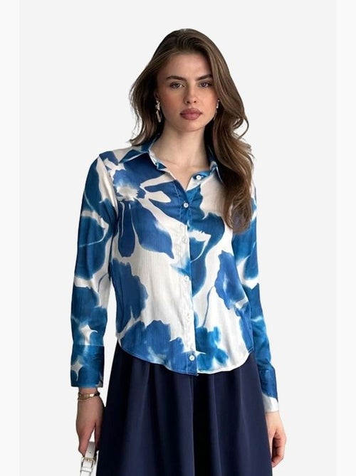 Camicia abbottonata con stampa astratta testurizzata my fashion - Kiabi Camicia abbottonata con stampa astratta testurizzata my fashion - Kiabi