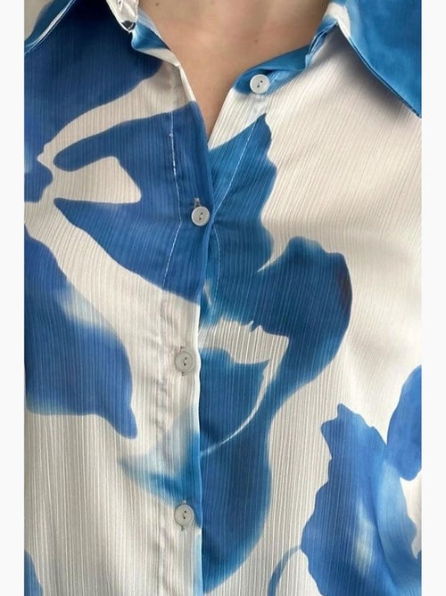 Camicia abbottonata con stampa astratta testurizzata my fashion - Kiabi Camicia abbottonata con stampa astratta testurizzata my fashion - Kiabi