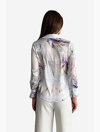 Camicia abbottonata con stampa astratta testurizzata my fashion