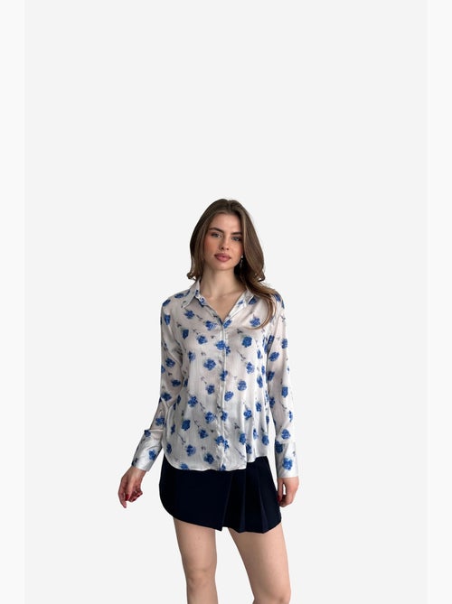 Camicia abbottonata con stampa floreale my fashion - Kiabi Camicia abbottonata con stampa floreale my fashion - Kiabi