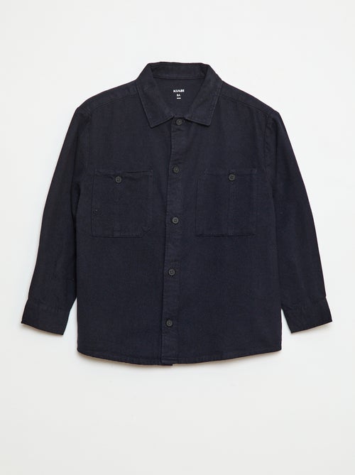Camicia abbottonata in flanella - Kiabi