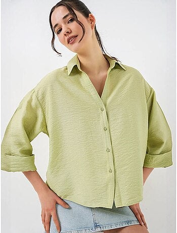 Camicia abbottonata in tessuto intrecciato testurizzato bdart