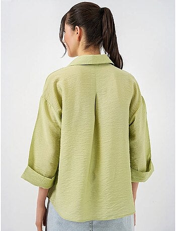 Camicia abbottonata in tessuto intrecciato testurizzato bdart