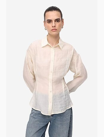 Camicia abbottonata testurizzata aderente mixray
