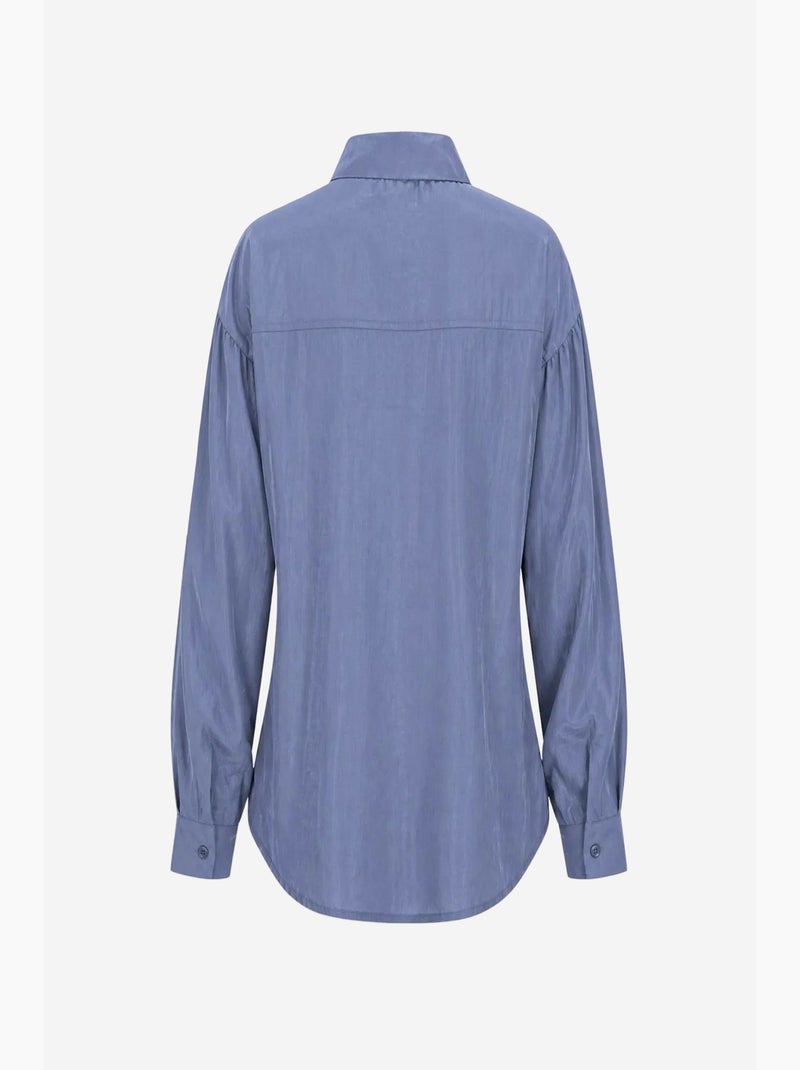 Camicia abbottonata testurizzata aderente mixray Blu marino - Kiabi