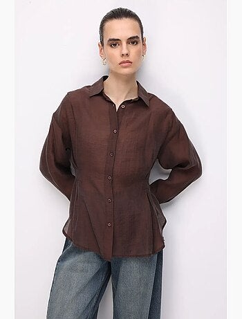 Camicia abbottonata testurizzata aderente mixray
