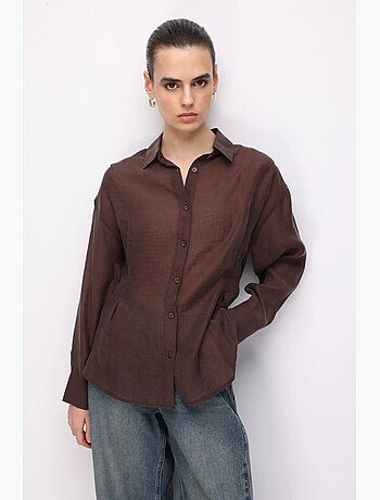 Camicia abbottonata testurizzata aderente mixray