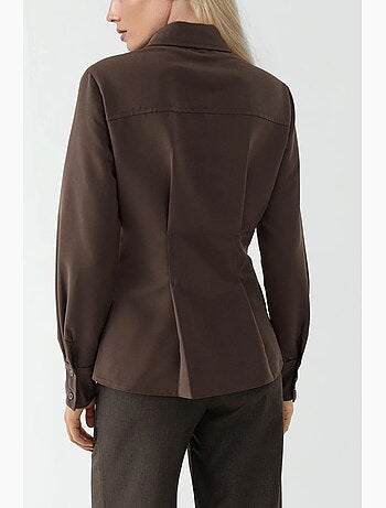 Camicia aderente a maniche lunghe con dettaglio zip hiccup