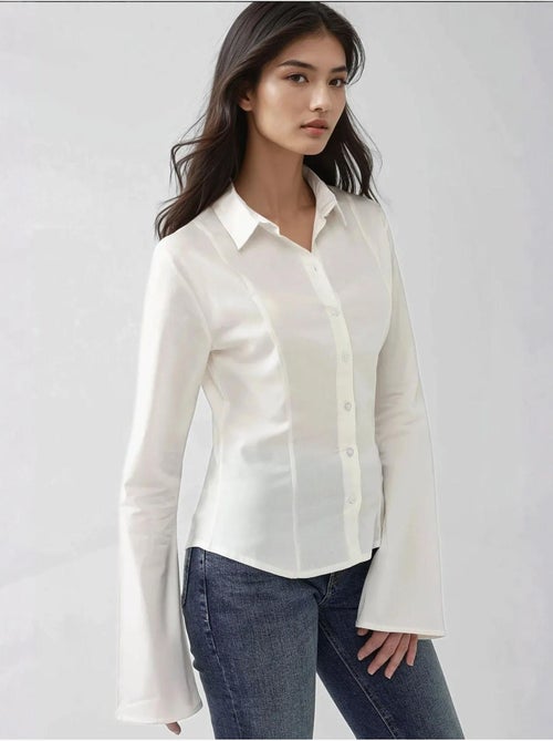Camicia aderente a maniche lunghe hiccup - Kiabi