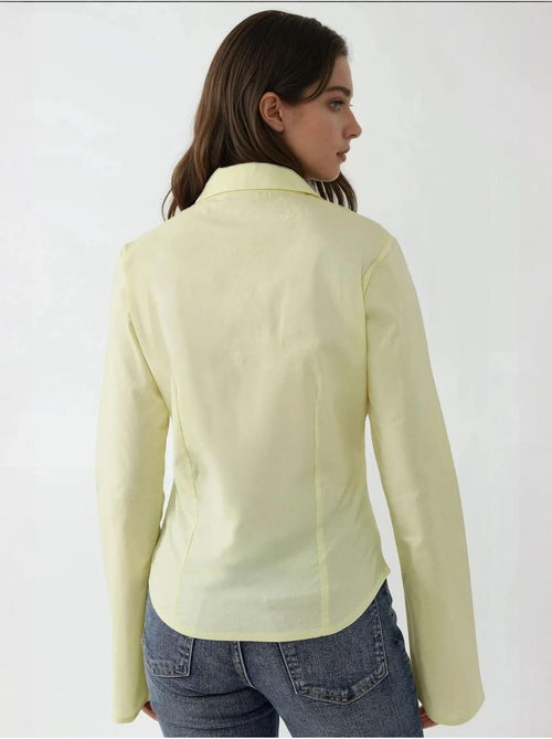 Camicia aderente a maniche lunghe hiccup - Kiabi Camicia aderente a maniche lunghe hiccup - Kiabi