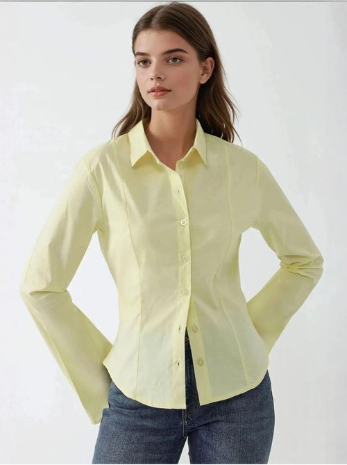 Camicia aderente a maniche lunghe hiccup - Kiabi Camicia aderente a maniche lunghe hiccup - Kiabi