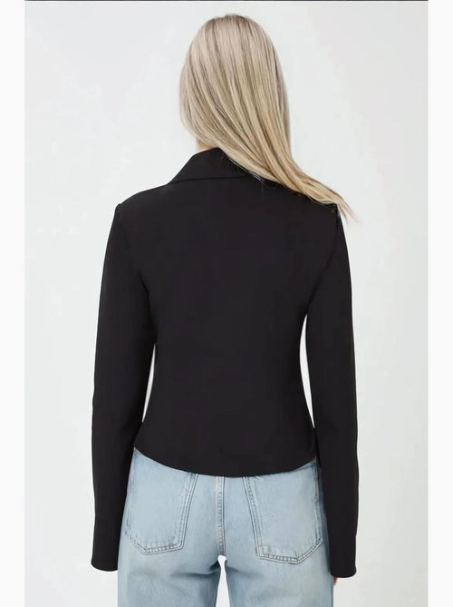 Camicia aderente in cotone a maniche lunghe hiccup - Kiabi Camicia aderente in cotone a maniche lunghe hiccup - Kiabi