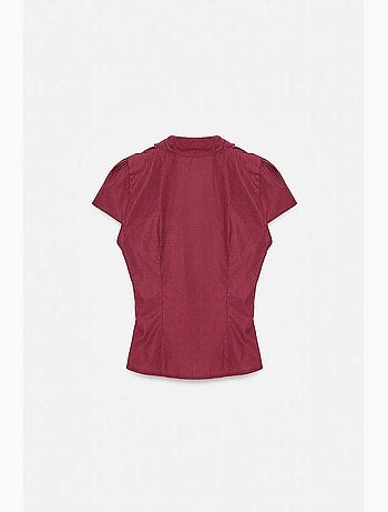 Camicia aderente in popeline di cotone con bottoni dilvin