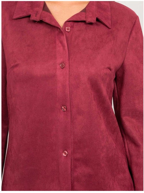 Camicia aderente in scamosciato ologane - Kiabi Camicia aderente in scamosciato ologane - Kiabi