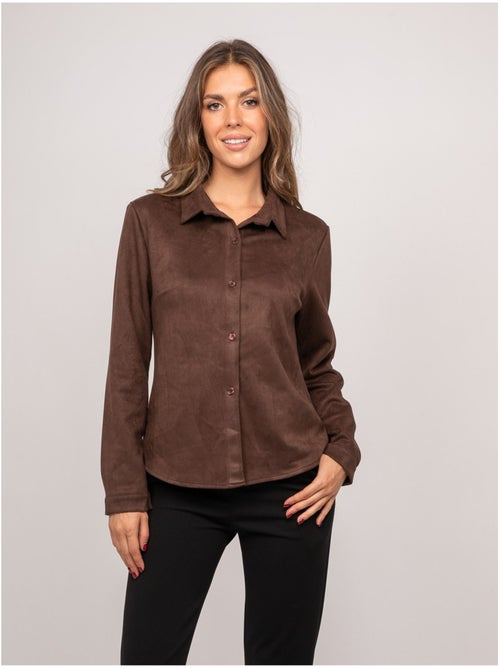 Camicia aderente in scamosciato ologane - Kiabi Camicia aderente in scamosciato ologane - Kiabi