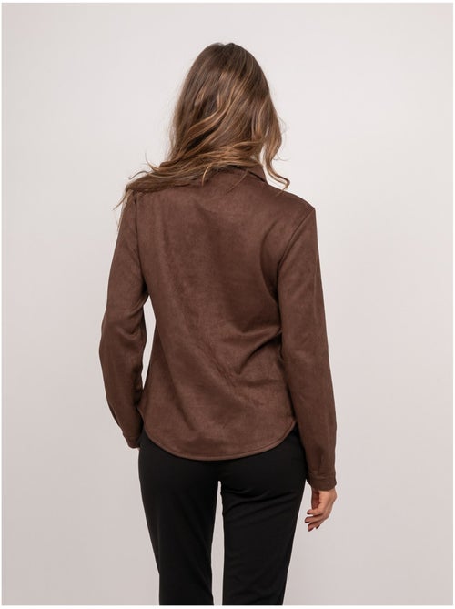 Camicia aderente in scamosciato ologane - Kiabi Camicia aderente in scamosciato ologane - Kiabi