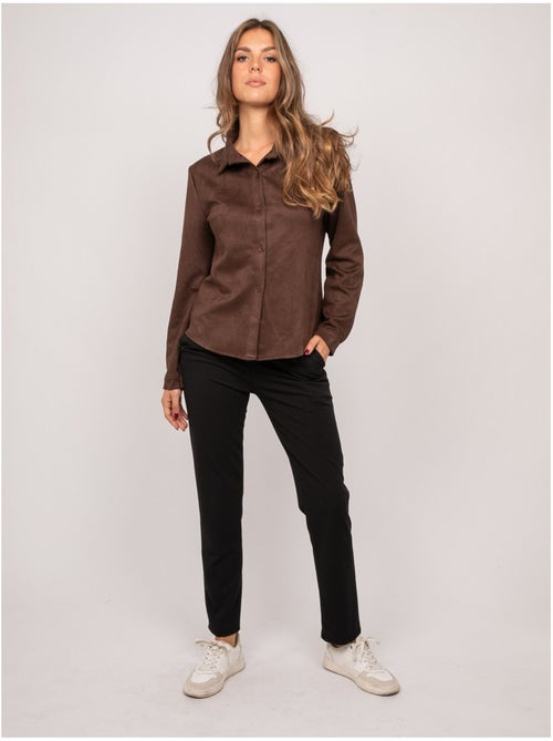 Camicia aderente in scamosciato ologane - Kiabi Camicia aderente in scamosciato ologane - Kiabi