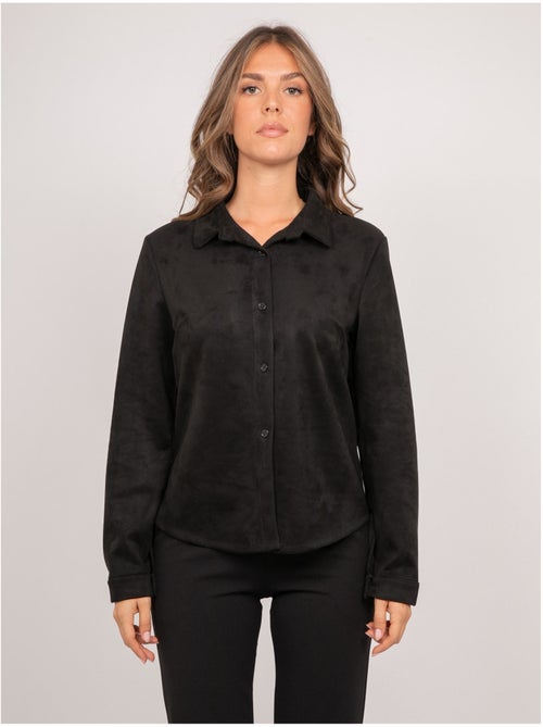 Camicia aderente in scamosciato ologane - Kiabi Camicia aderente in scamosciato ologane - Kiabi